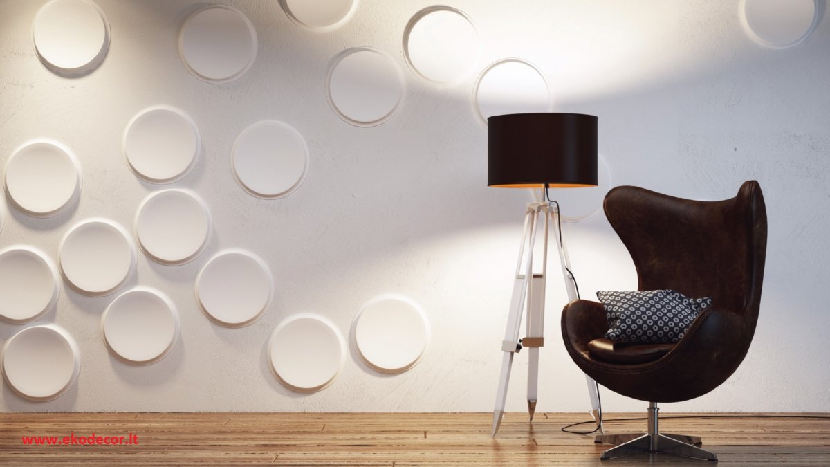 Декор стен кругами