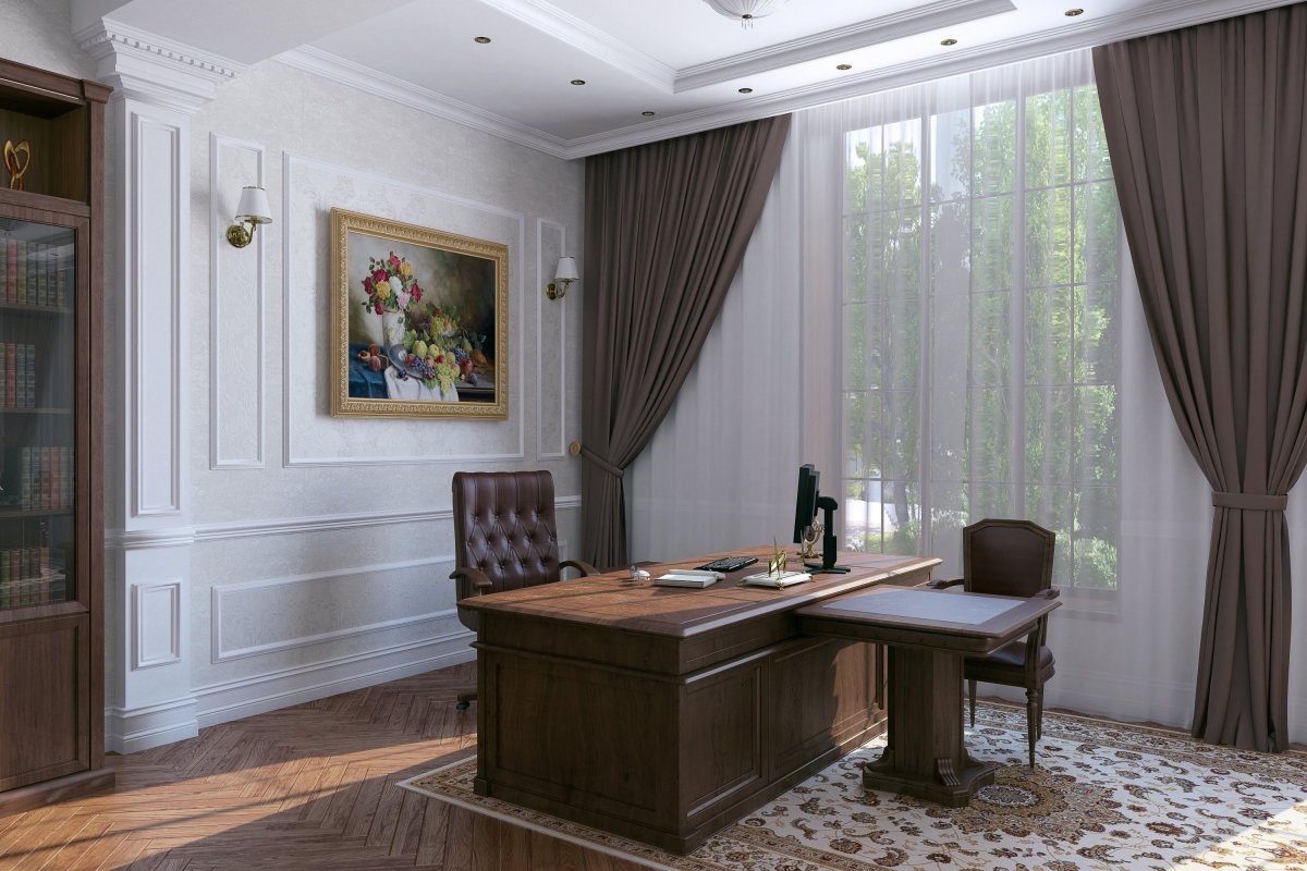 Кабинет в стиле арт деко