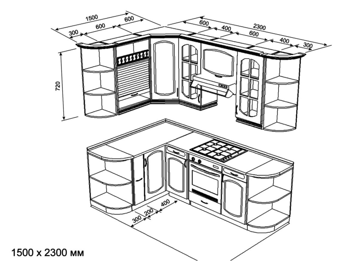 Кухня Николь угловая 2.2х1.6