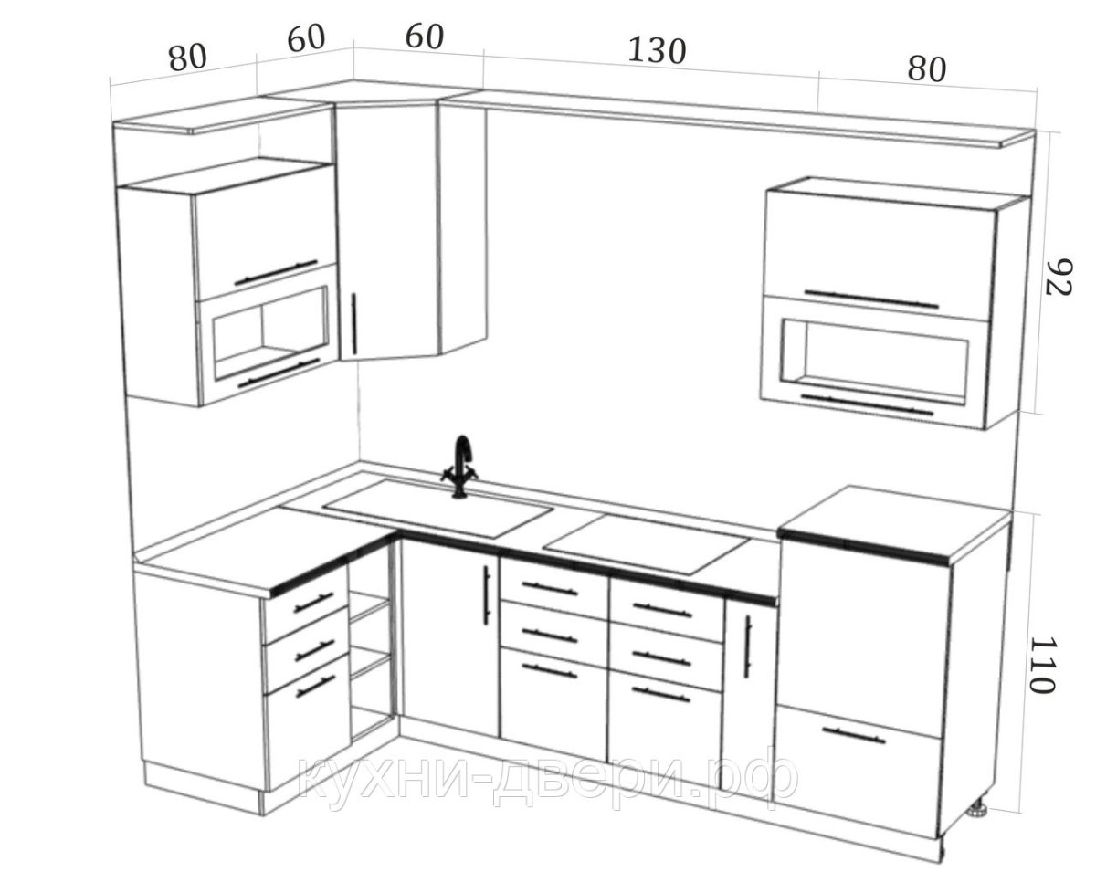 Интерьер маленькой кухни