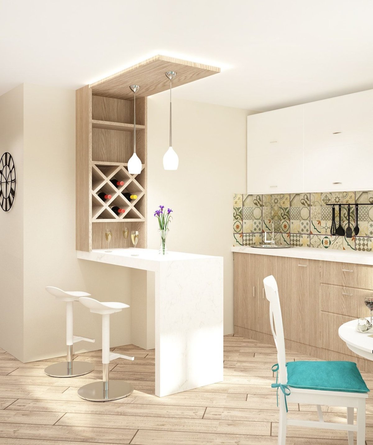 Кухонный остров с барной стойкой