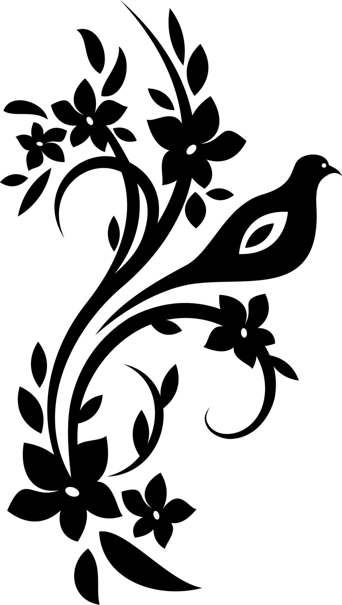 Цветочные трафареты для декора