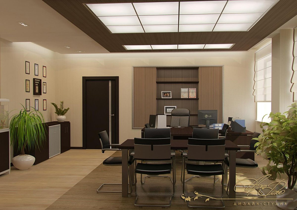 Интерьер кабинета в офисе