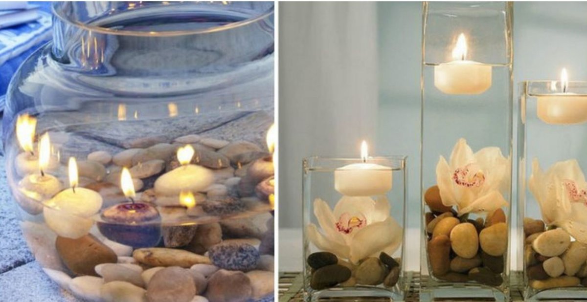 Прозрачные вазы в интерьере