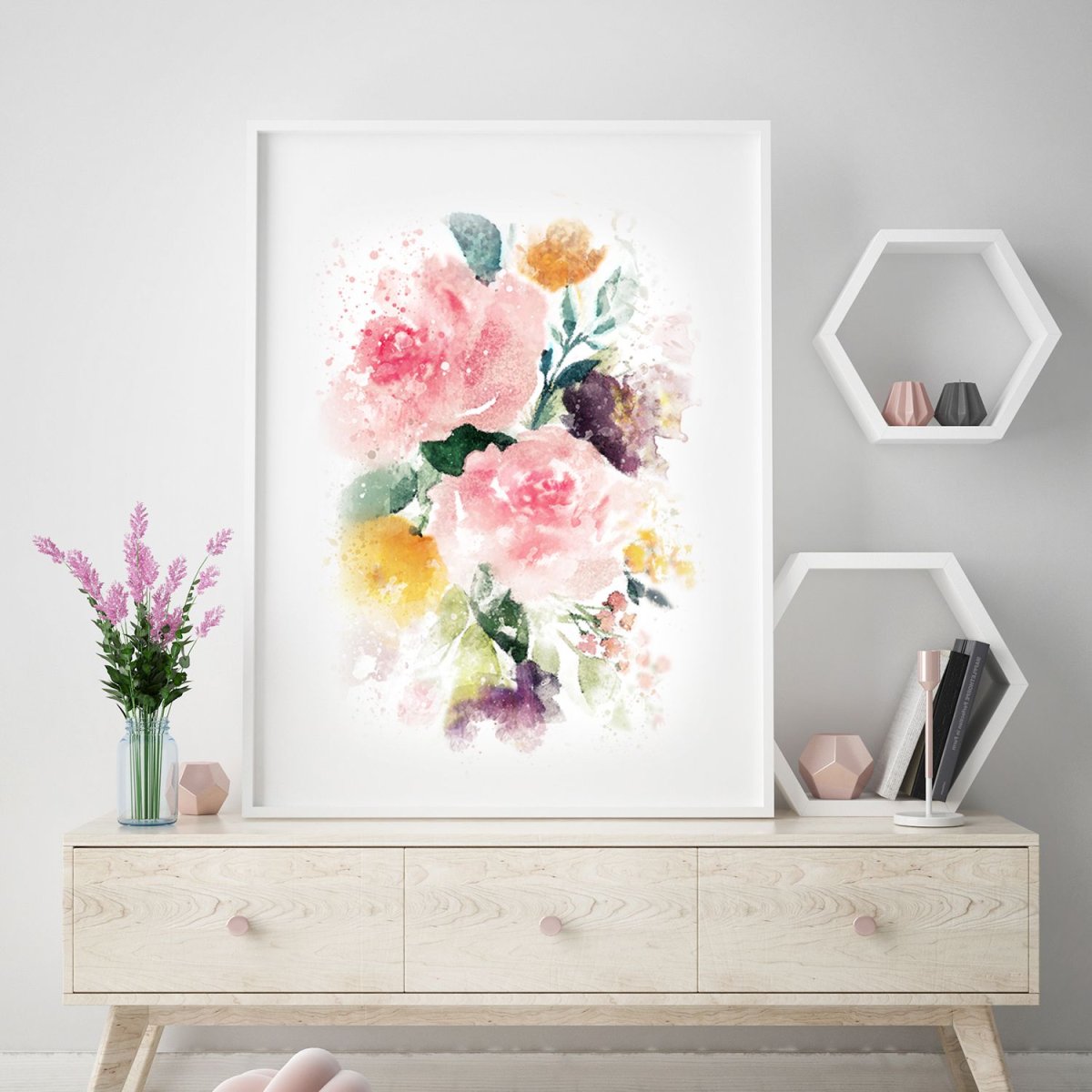 Акварельные картины в интерьере