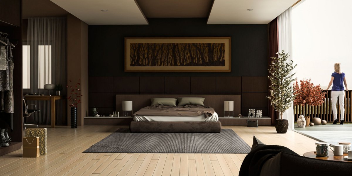 Шкаф в интерьере рендер