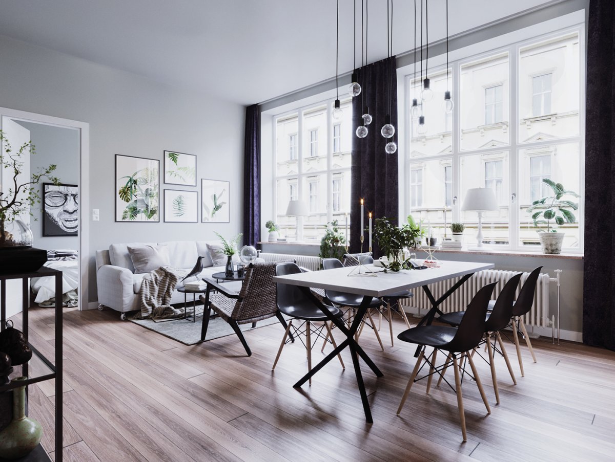 Визуализации интерьера Скандинавский