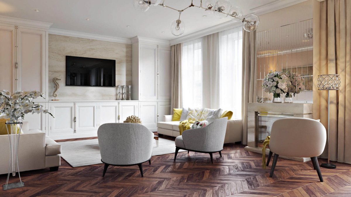 Классический интерьер рендер