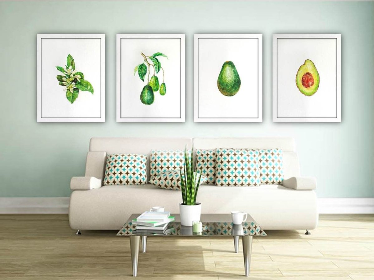Авокадо интерьерная живопись