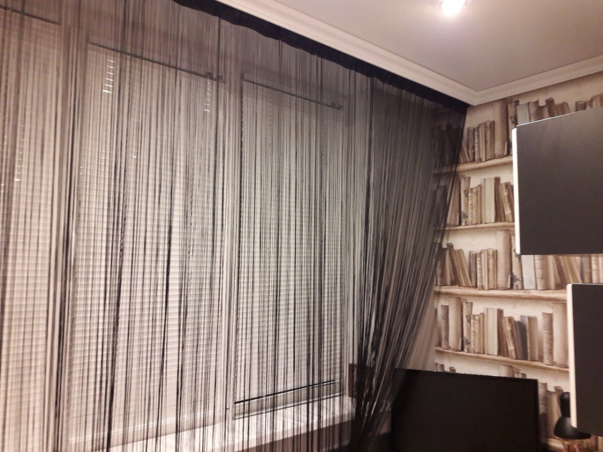 Нитяные шторы ПТК кисея Радуга 280 см на кулиске