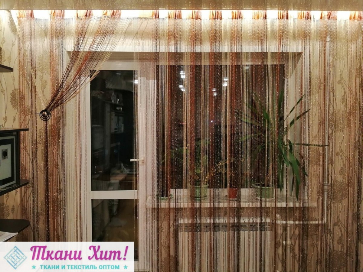 Нитяные шторы ВАШАКИСЕЯ кисея Радуга col 179 белая+серая+черная