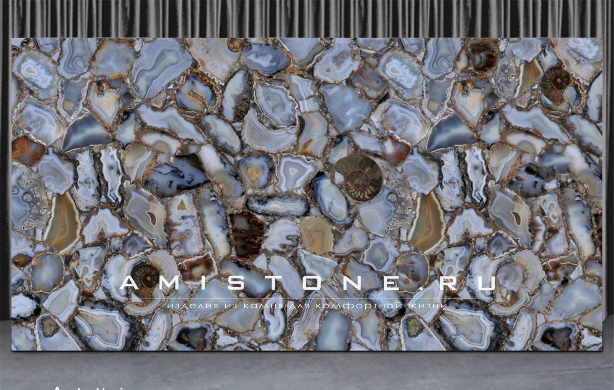 Полудрагоценные камни в интерьере