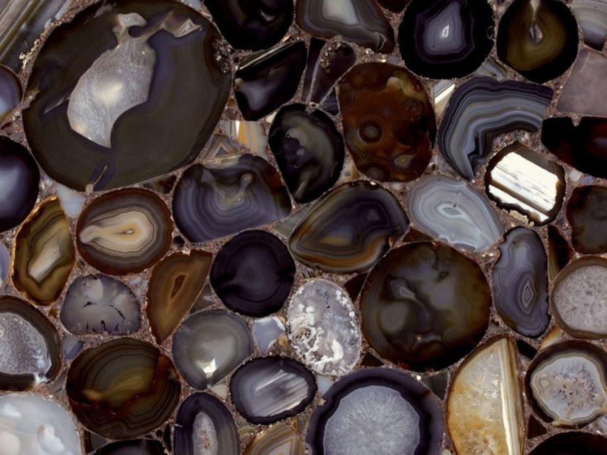 Речной агат слэб