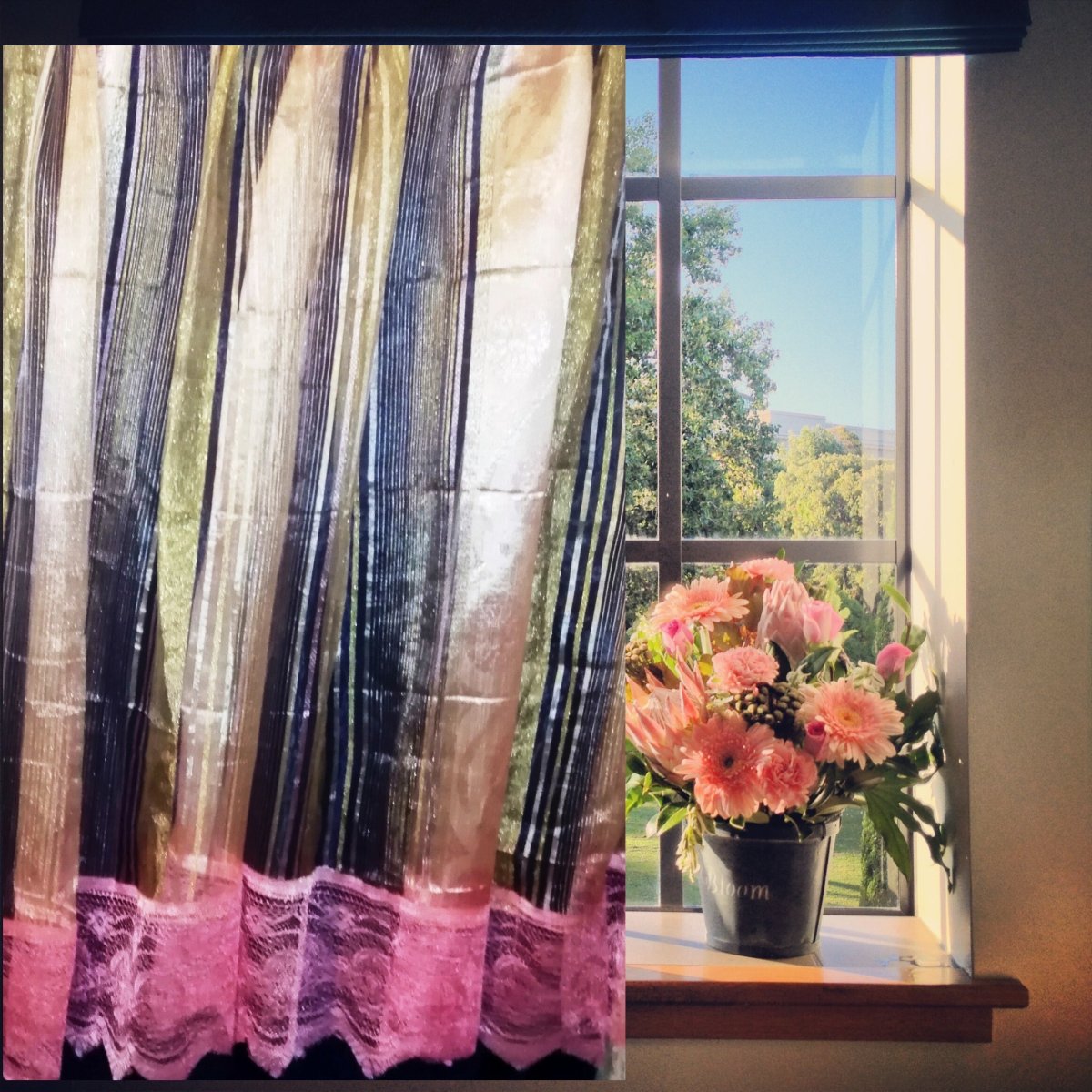 Шторы из органзы на кухню