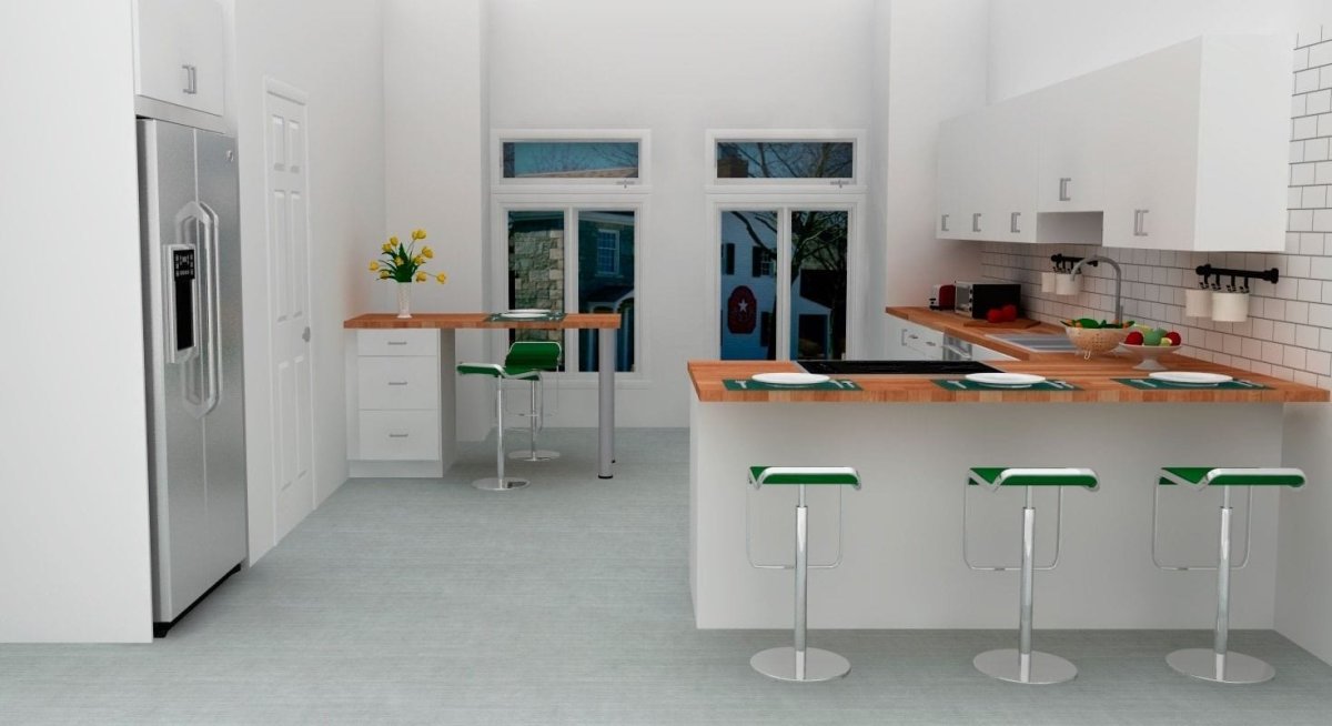 Кухонный гарнитур с барной стойкой икеа