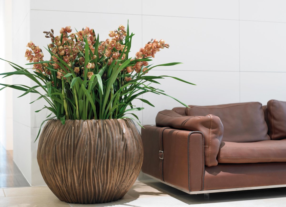 Кашпо Nieuwkoop "River" бронзовый