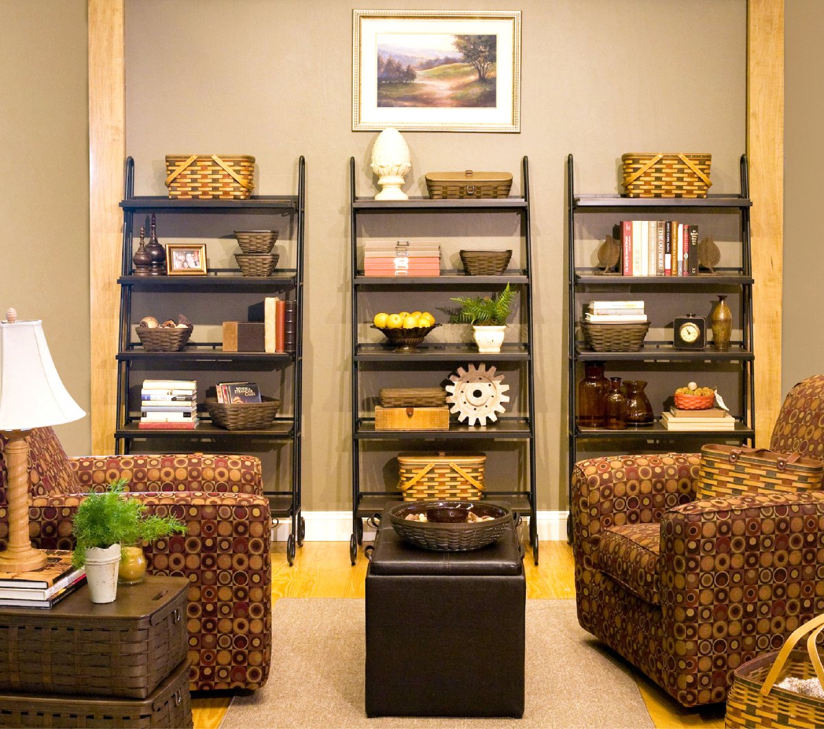 Плетеные корзины в интерьере