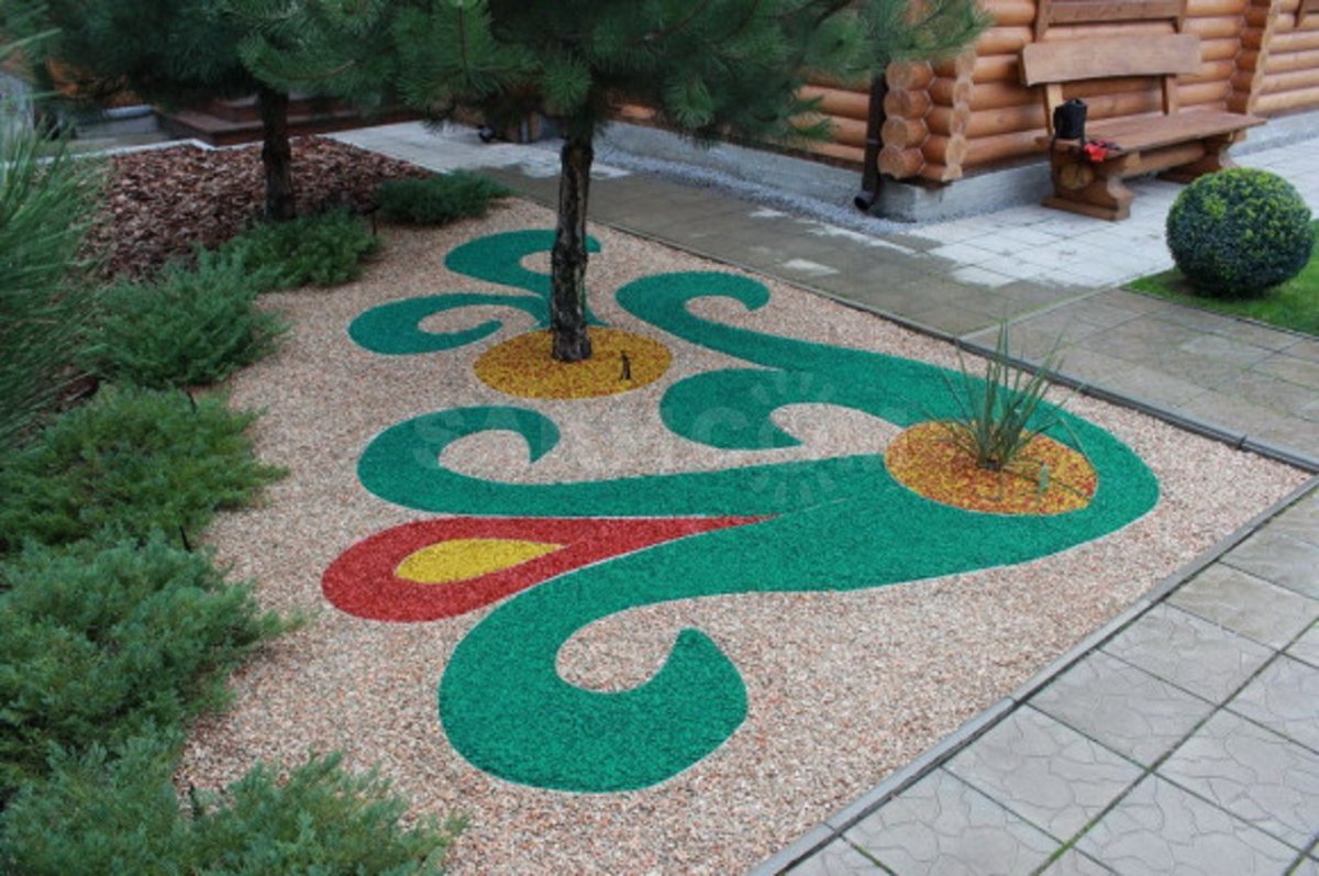 Благоустройство могилы гранитной крошкой