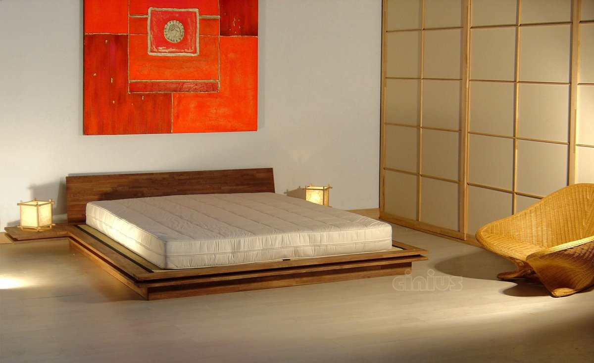 Кровать двуспальная в японском стиле