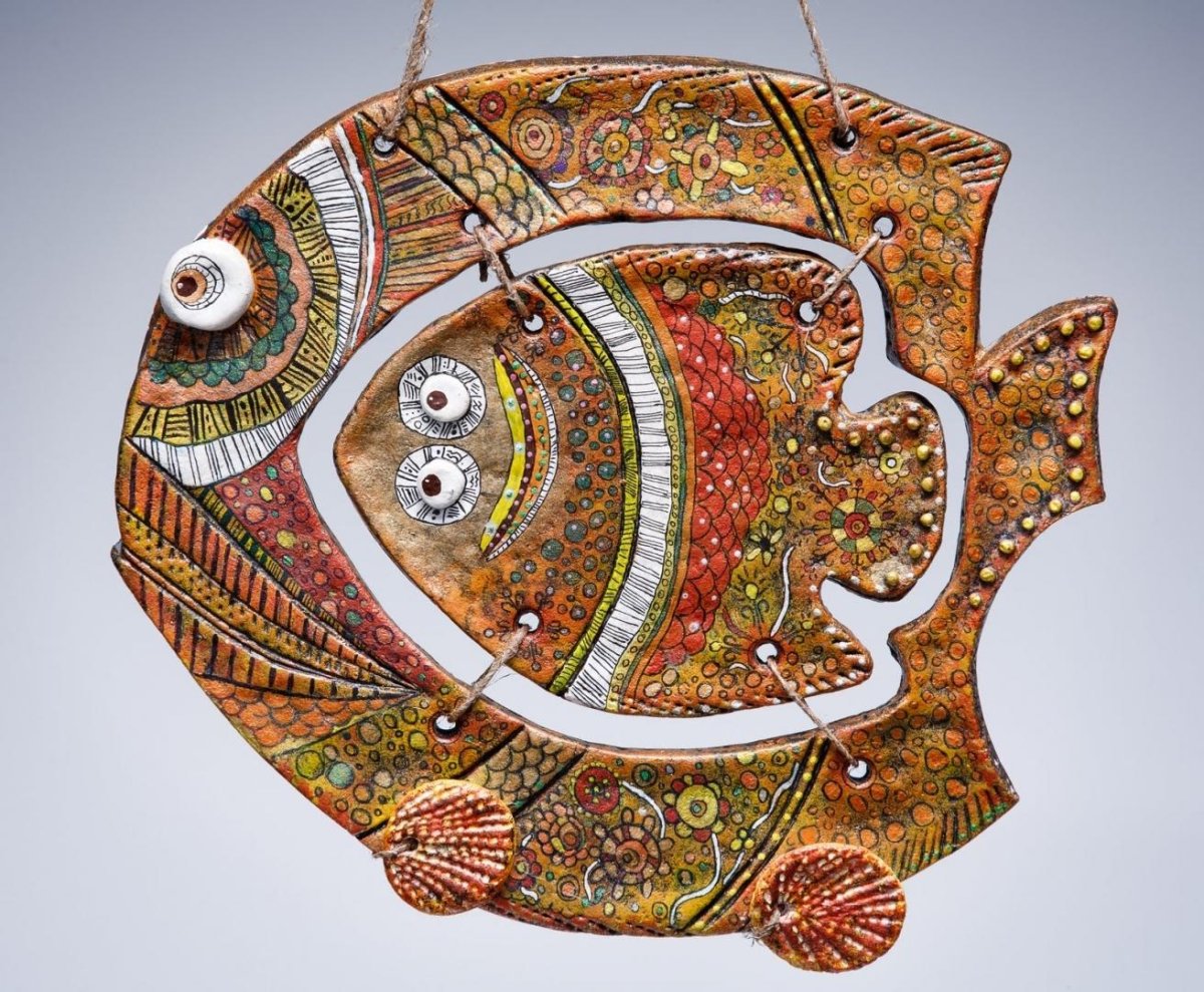 Декоративное панно рыбы