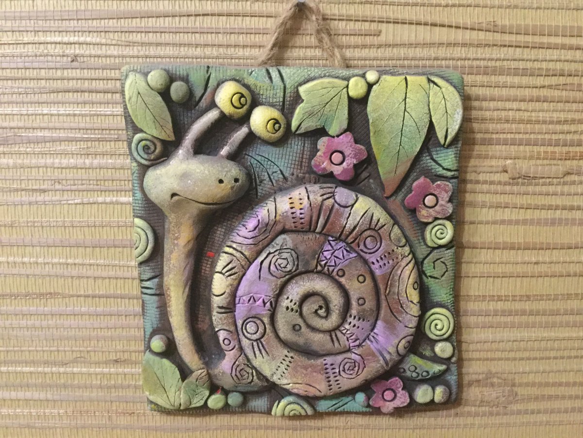 Панно из глины