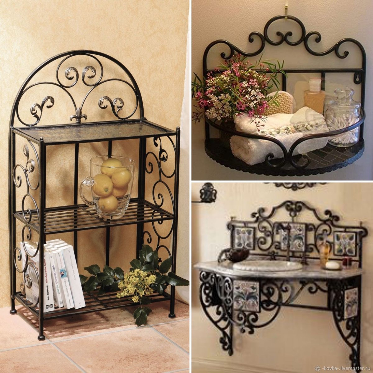 Кованые полки на стену