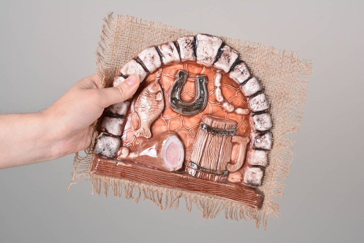 Настенное панно из глины