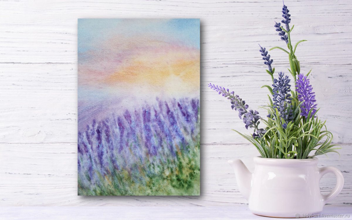 Лаванда живопись маслом