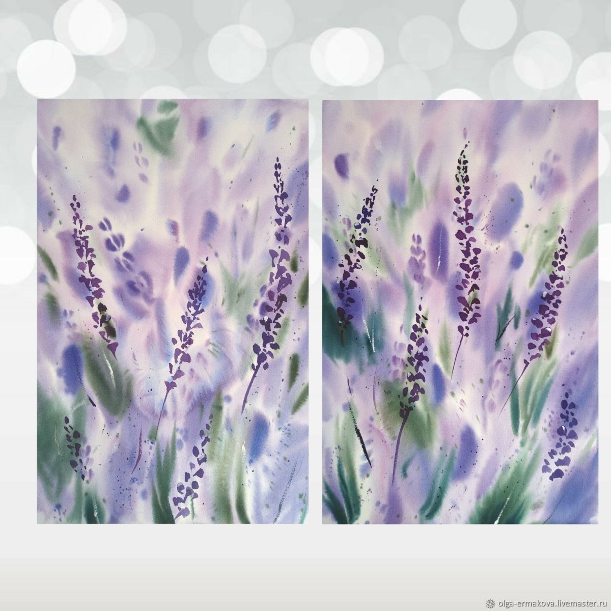 Модульная картина Лавандовое поле