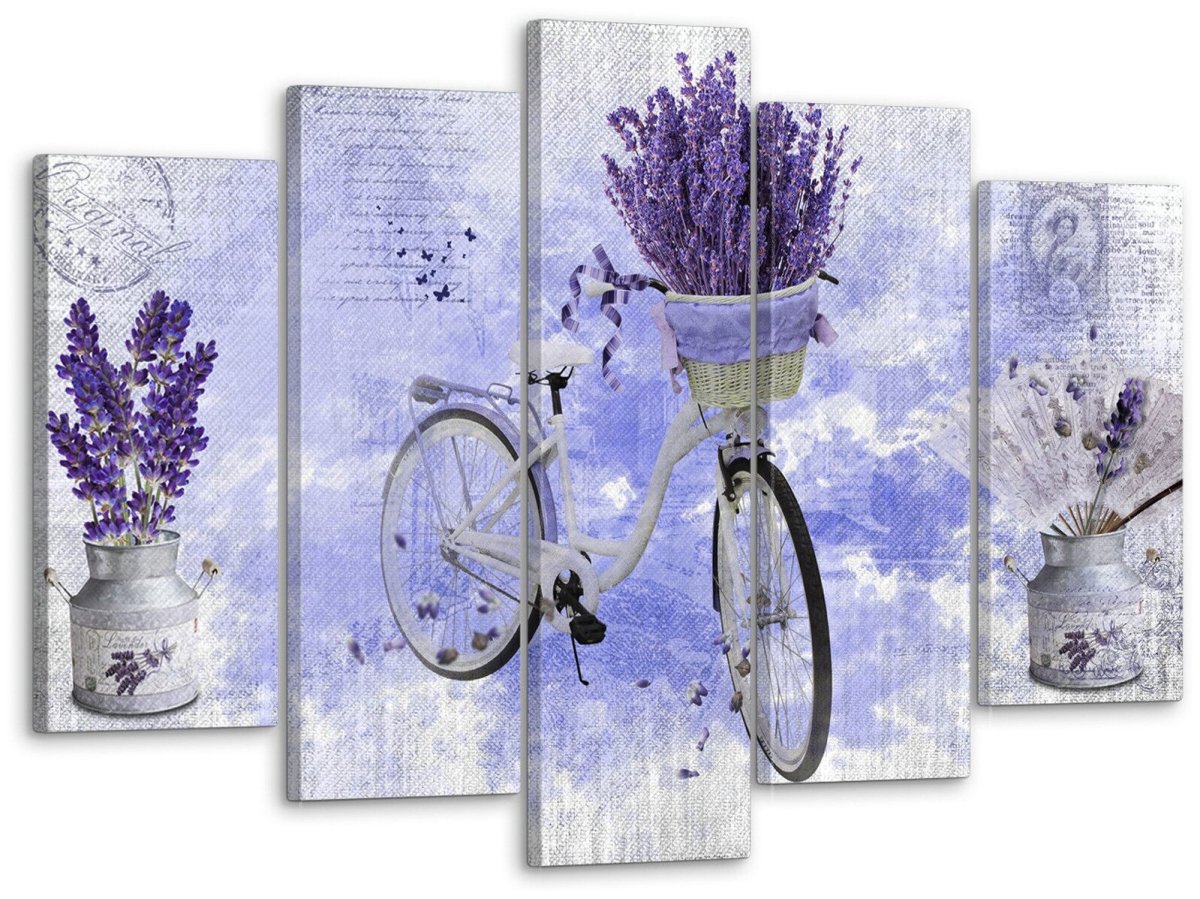 Лаванда рисунок в стиле Прованс для триптиха