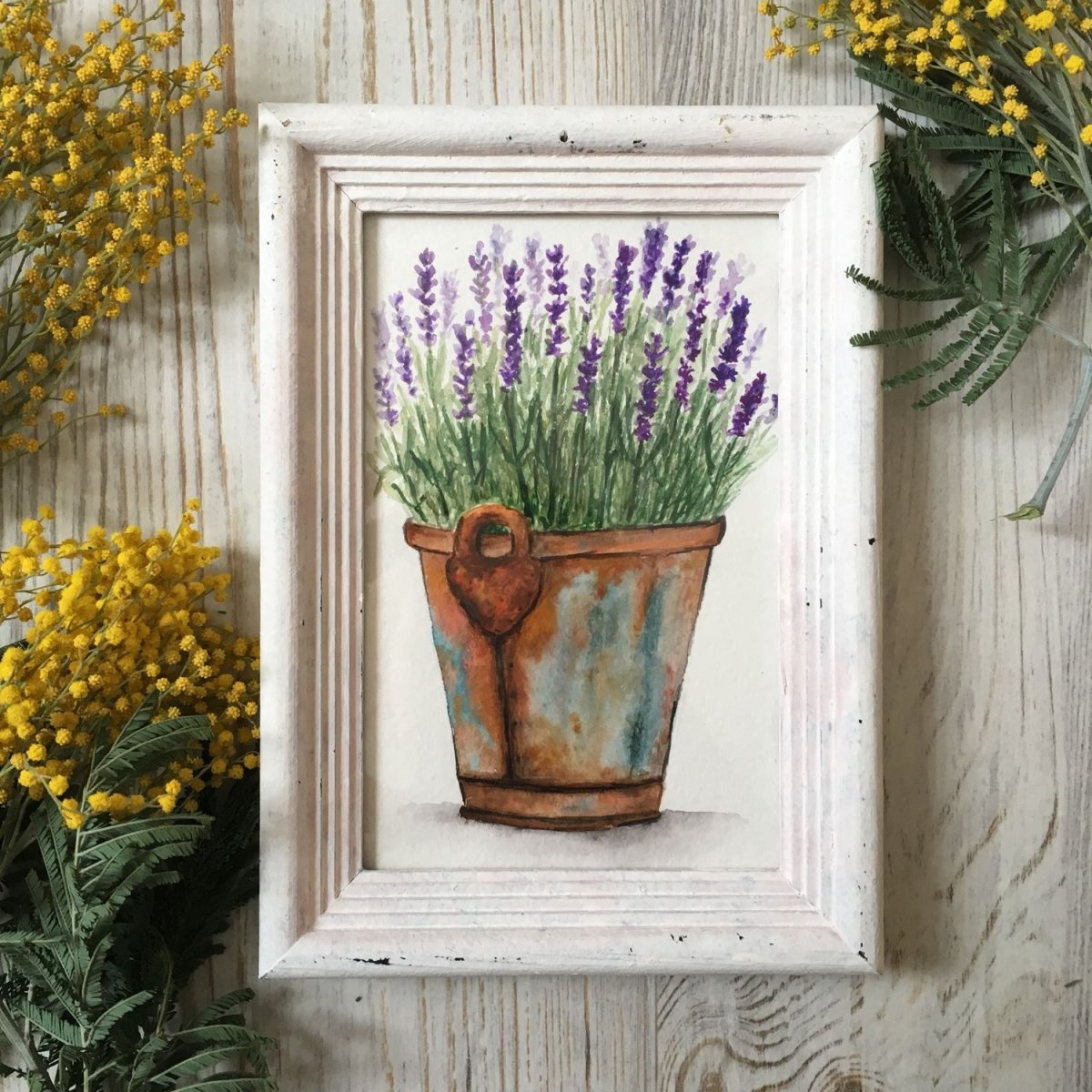 Лаванда акрилом