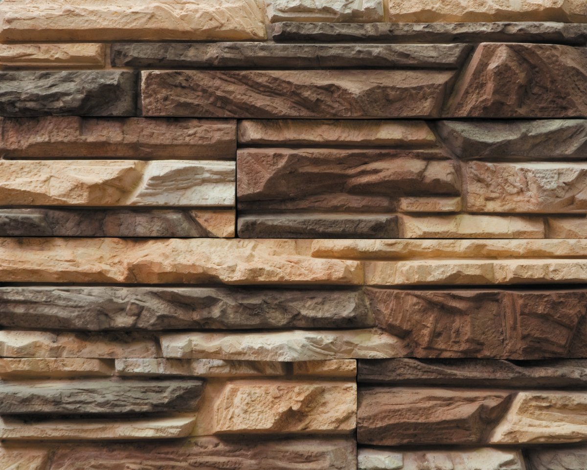 Отделка цоколя искусственным камнем