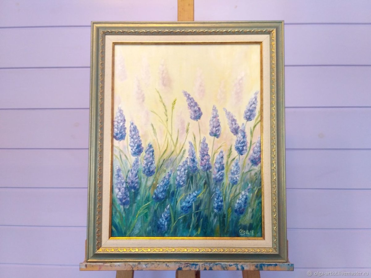 Лаванда в ящике картина