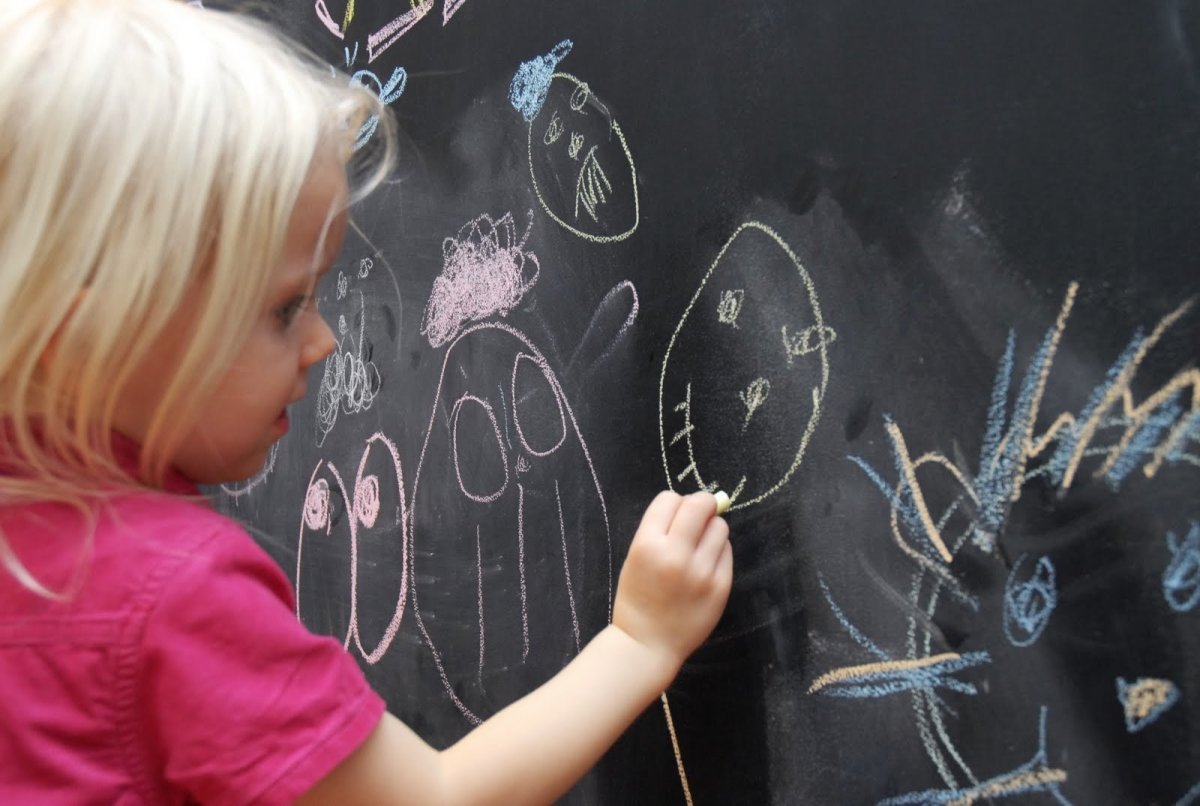 Грифельная доска в скандинавском интерьере