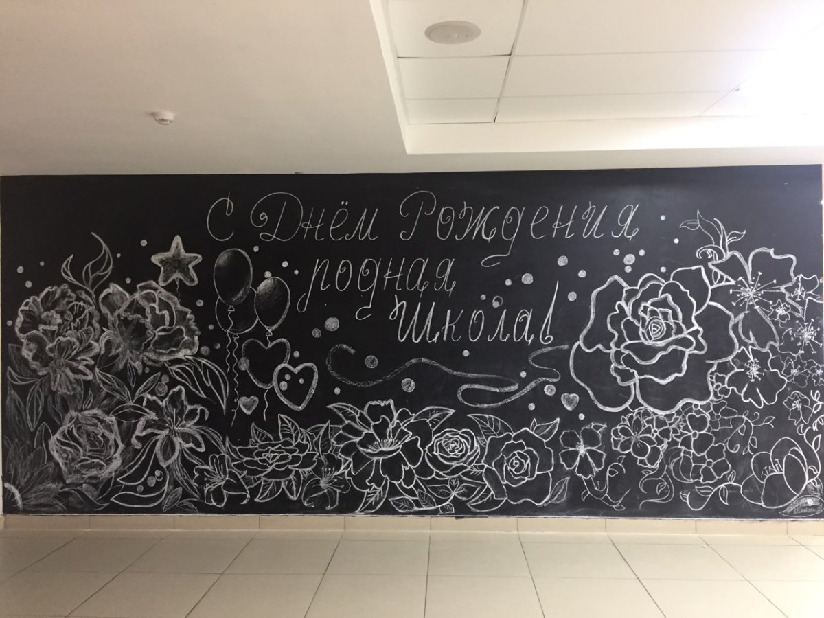 Меловая доска горы в детской