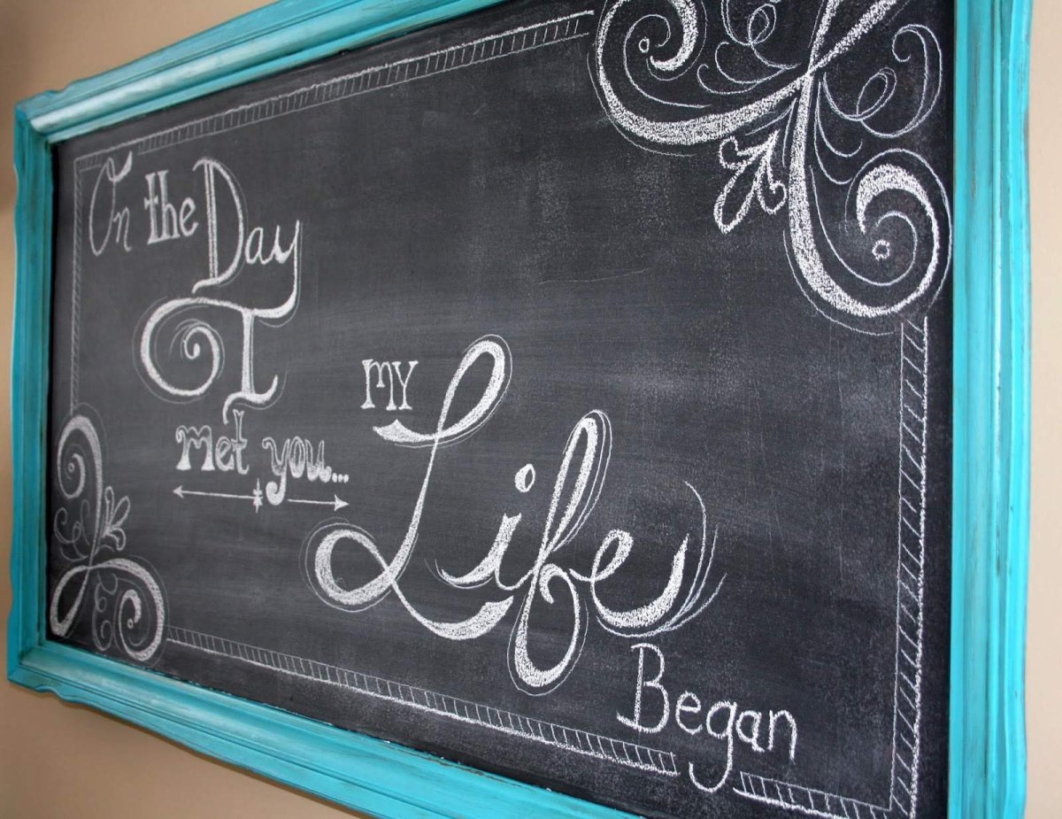 Рисунки мелом в интерьере