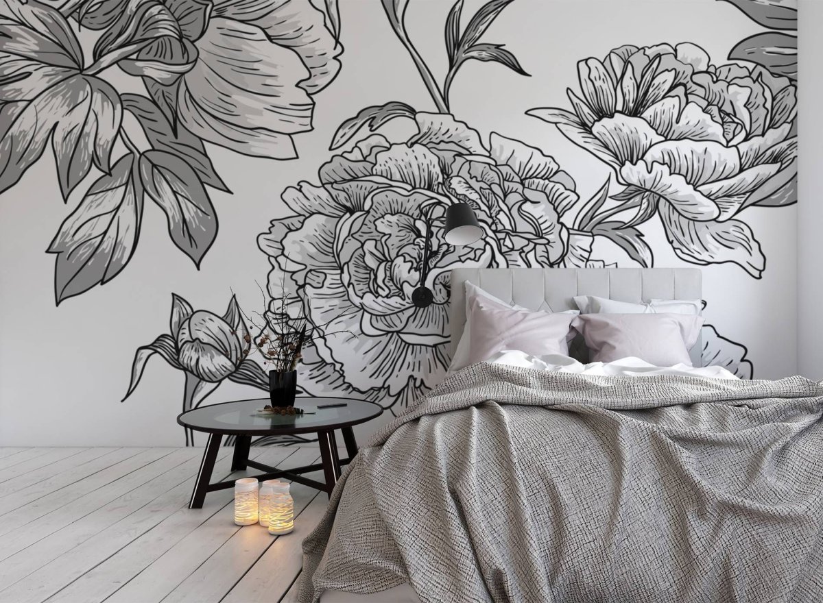 Стильная роспись стен в интерьере