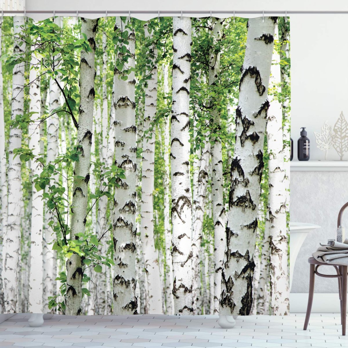 Портьера с рисунком деревья