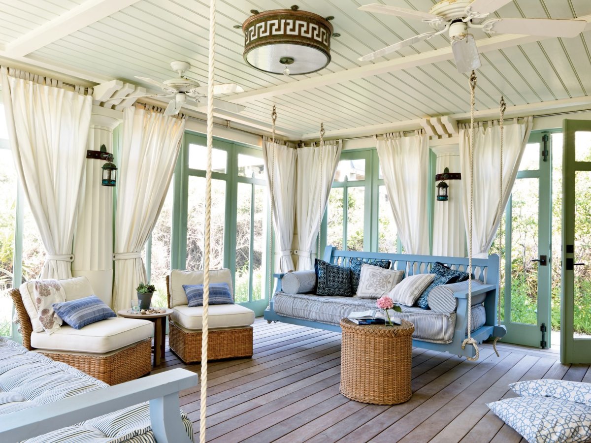 Украшение веранды на даче