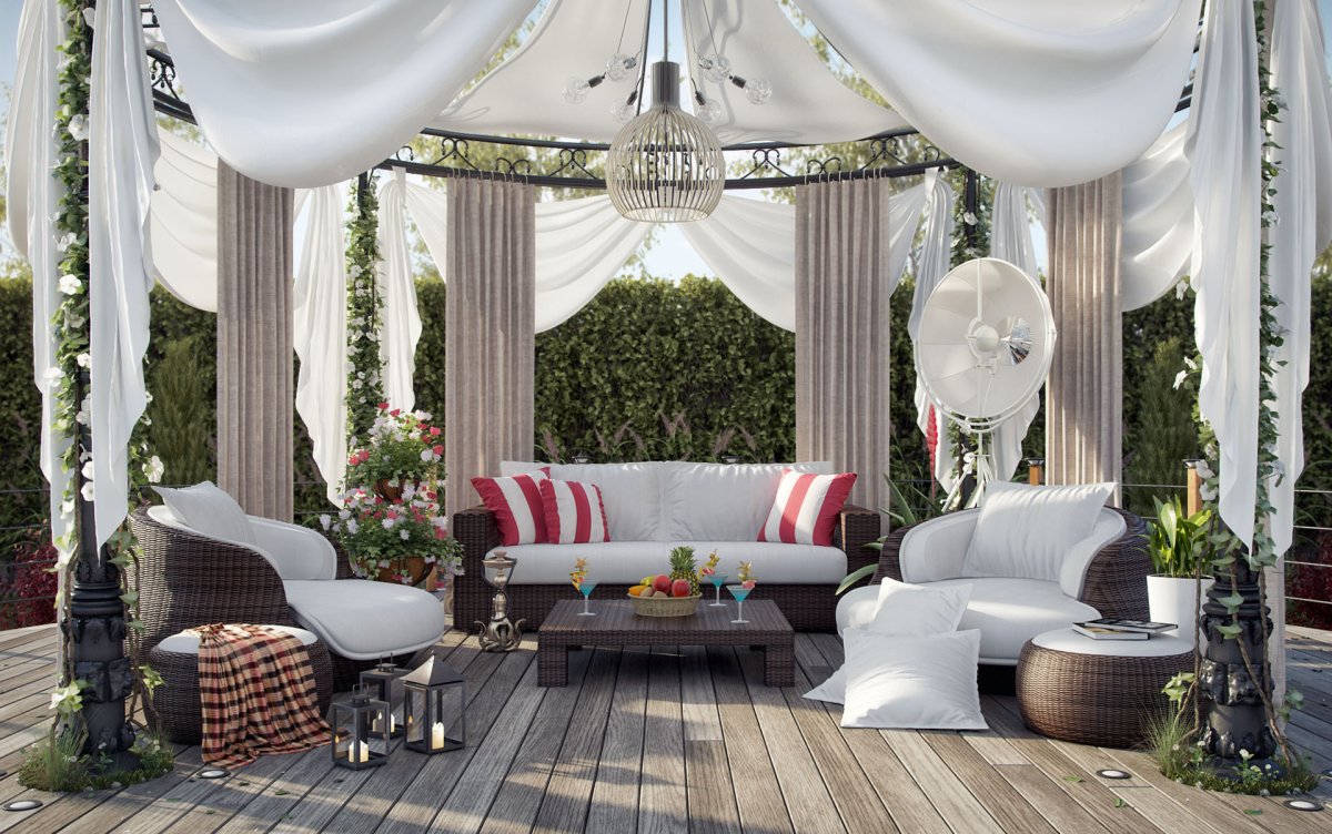 Шторы в беседку