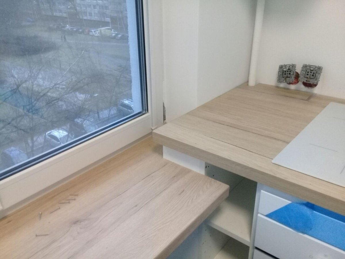 Кухня икеа столешница подоконник