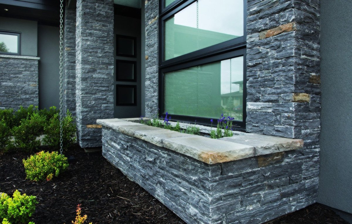 Отделка кухни гибким камнем