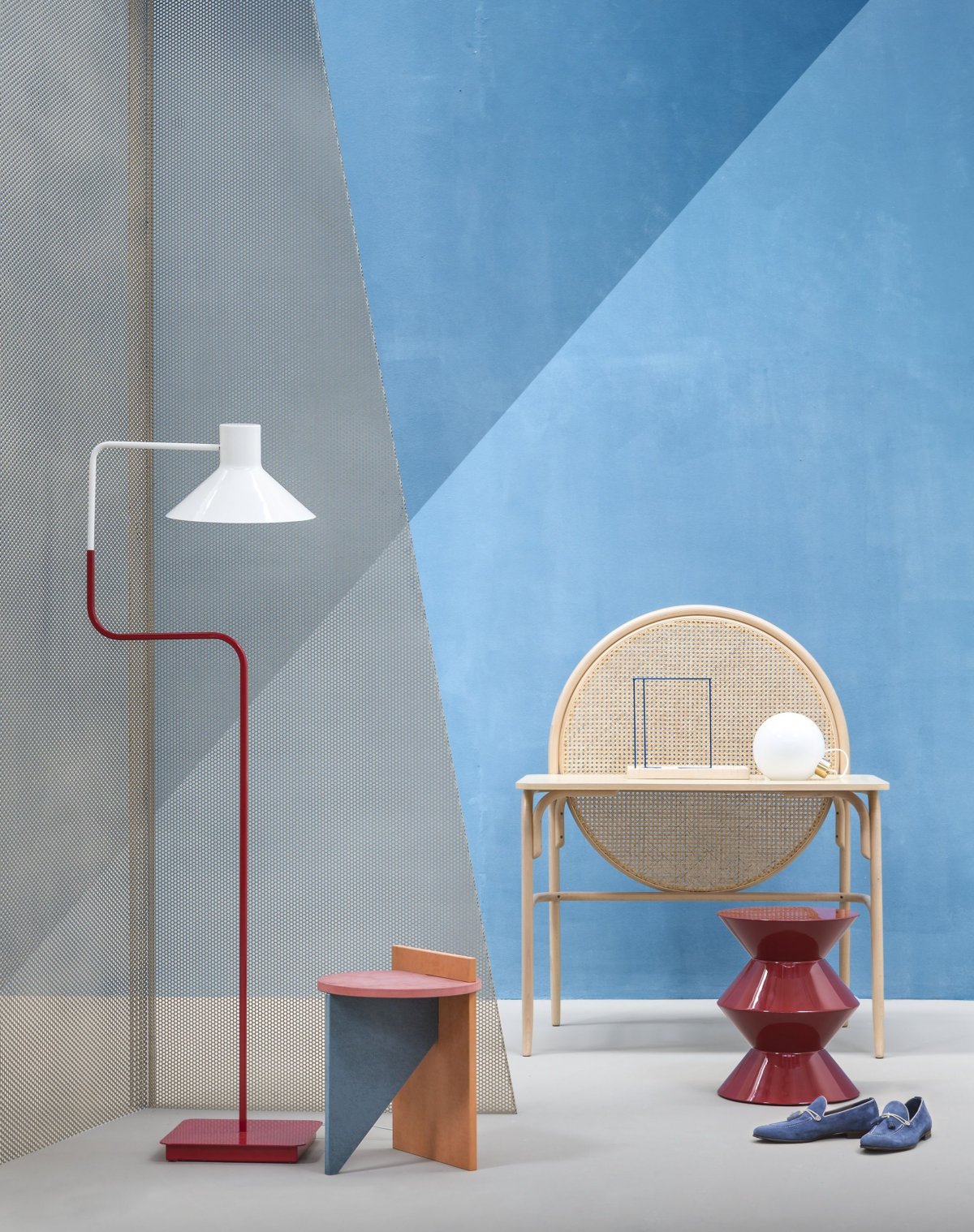 Окраска стен геометрическими фигурами