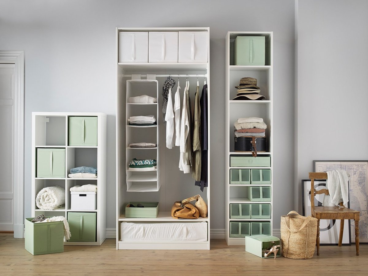 Картонные коробки в интерьере