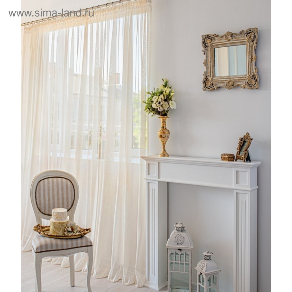 Шторы серые с золотом