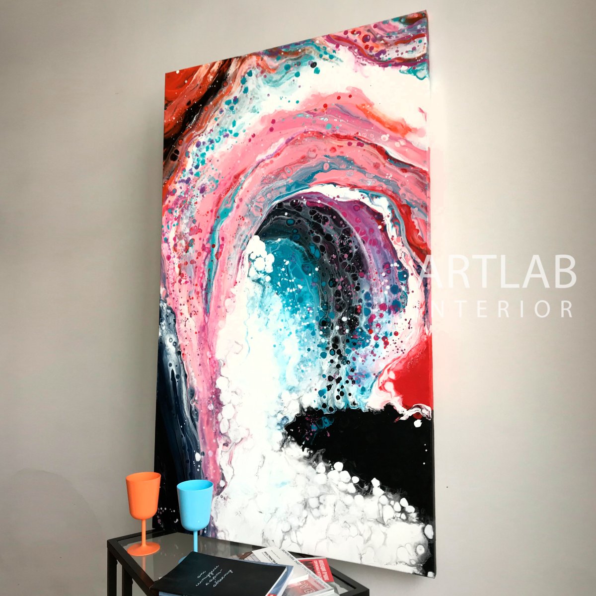 Интерьерные картины акрилом на холсте абстракция