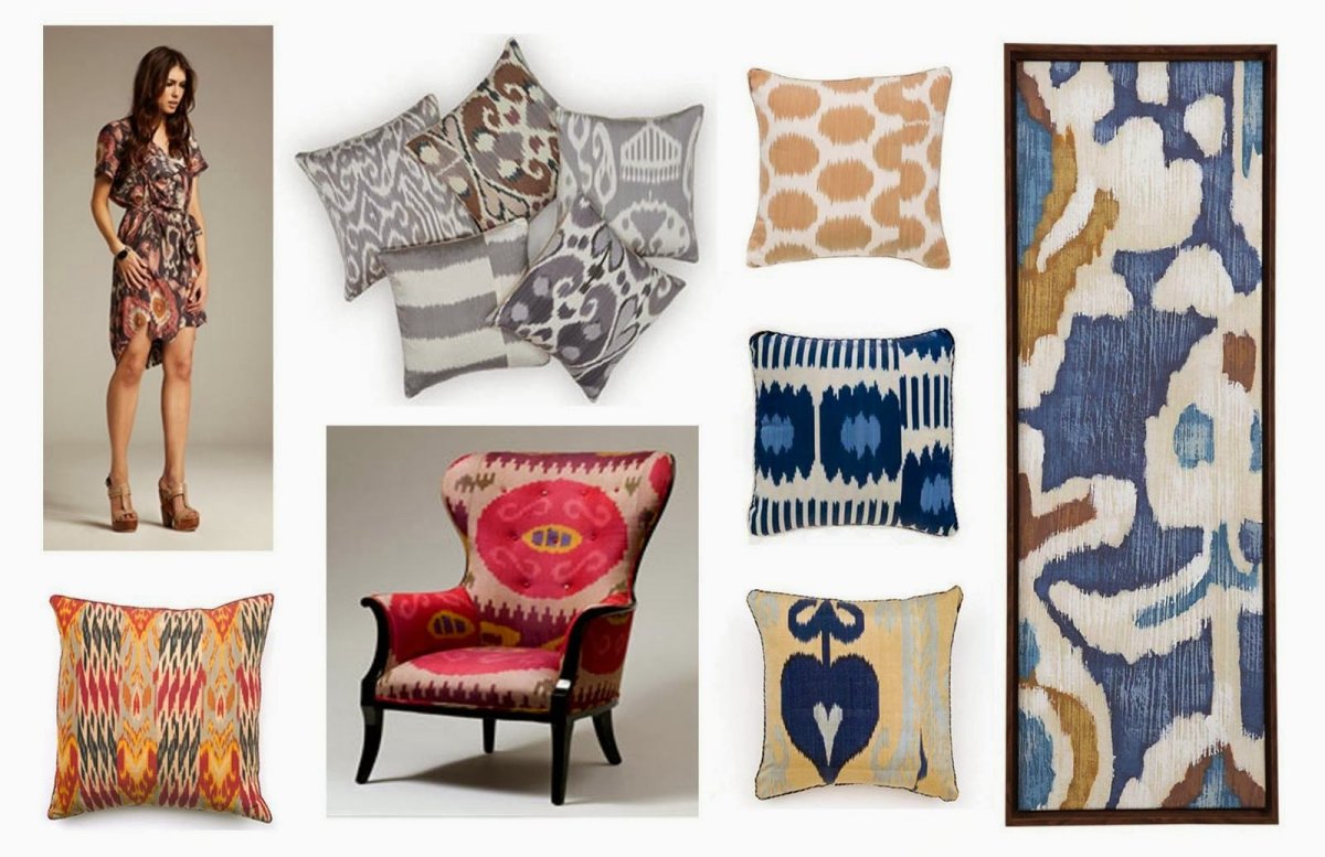 Шторы икат в интерьере