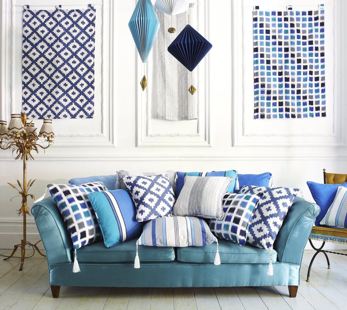 Орнамент икат в интерьере