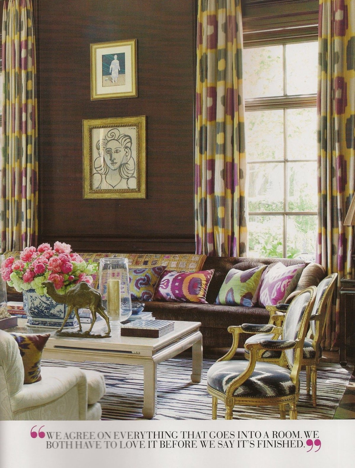 Красивые интерьер в стиле икат