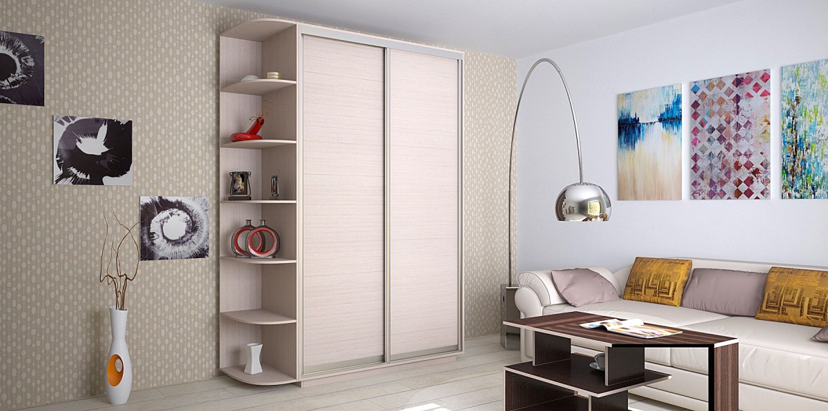 Шкаф е1 дуб молочный